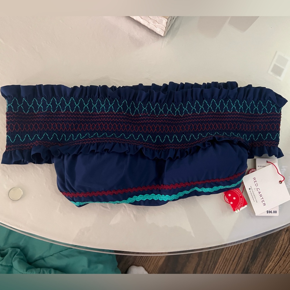 Red Carter off the shoulder Bikini top